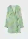 Vestido Bolero Verde Talla S Mujer Mango