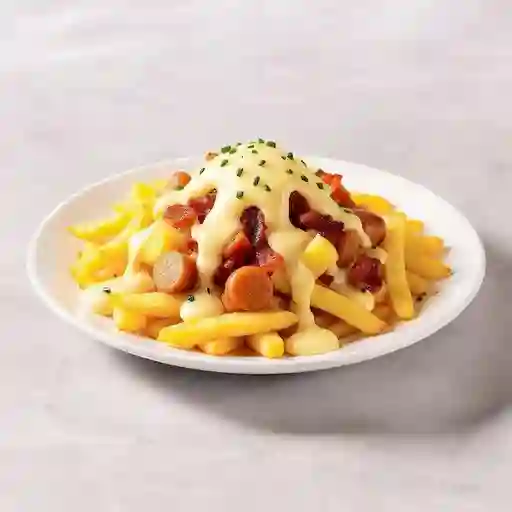 Salchipapa hawaina pers + gaseosa 250ml