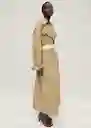 Abrigo Trench Cherry Camel Talla S Mujer Mango