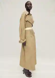 Abrigo Trench Cherry Camel Talla S Mujer Mango