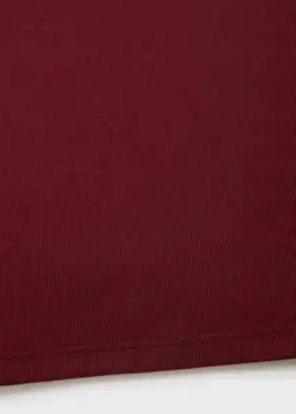 Top Rayo Burdeos Talla M Mujer Mango