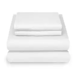 Distrihogar Juego de Cama Doble Microfibra Blanco