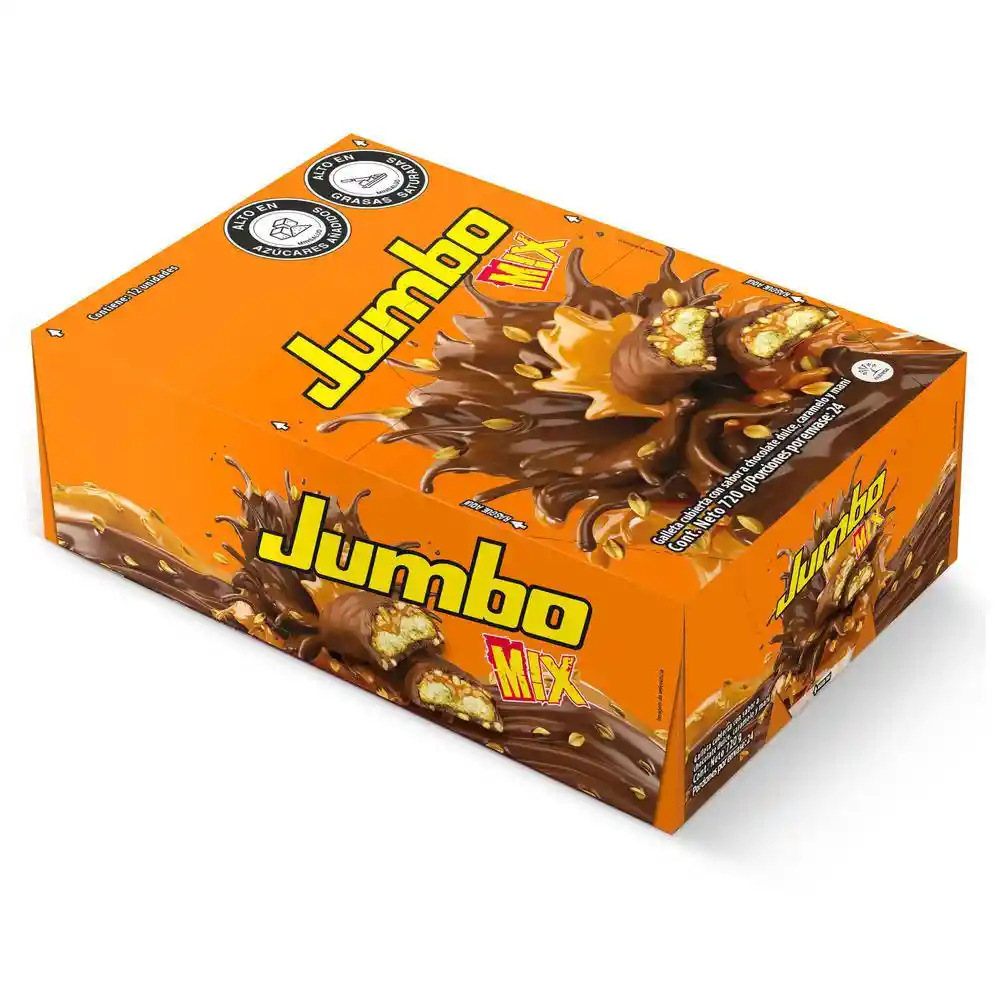 Jumbo Chocolatina con Galleta, Caramelo y Maní