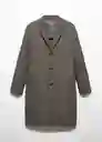 Abrigo York Marrón Talla XL Hombre Mango