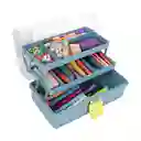 Caja Organizadora Con Bandejas Escolar de Plástico Casaideas