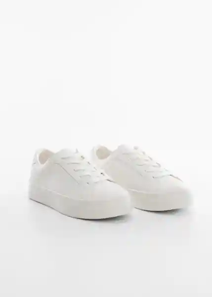 Tenis Asher Blanco Talla 36 Niña Mango