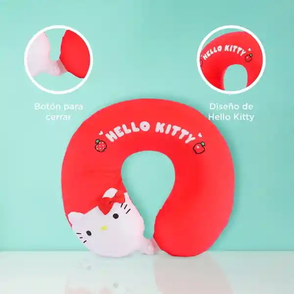 Almohada Viaje Para Cuello Hello Kitty Rojo Serie Sanrio Miniso