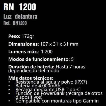 Magic Shine Luz Delantera Rn Usb 1200lm