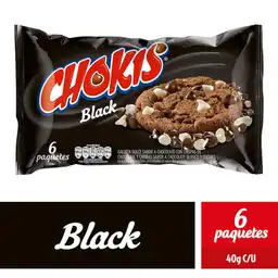 Chokis Galletas con Chispas de Chocolate Blanco y Oscuro Black 