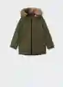 Anorak Sergi Khaki Talla 08 Niños Mango