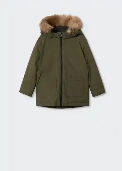 Anorak Sergi Khaki Talla 08 Niños Mango