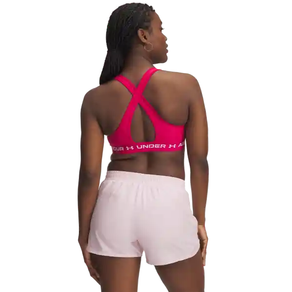 Under Armour Brásier Top Ssback Mid Mujer Rosado Talla MD