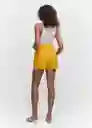 Short Paper Mostaza Talla L Mujer Mango