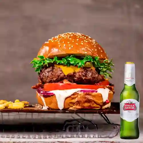 Combo Hamburguesa La Catedral + Stella Artois Bot. 330ml
