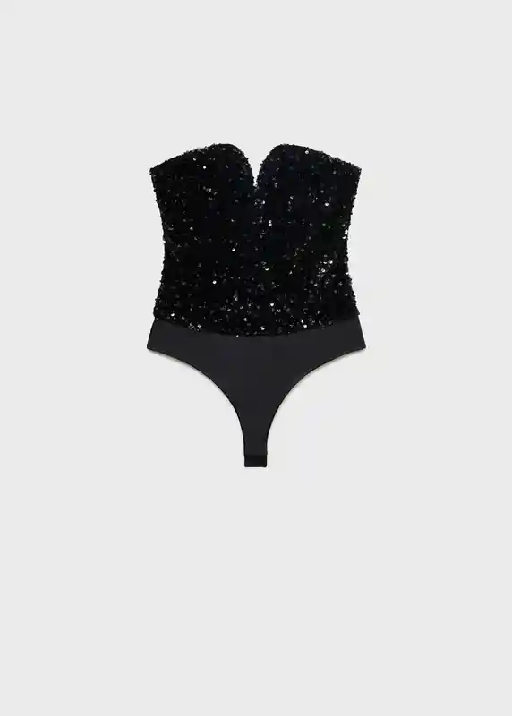 Body Xpiscis Negro Talla S Mujer Mango