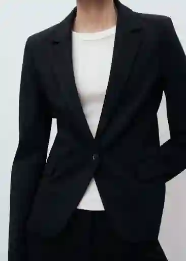 Blazer Americana Paloma Negro Talla 36 Mujer Mango