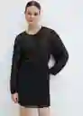 Vestido Tessa Negro Talla L Mujer Mango