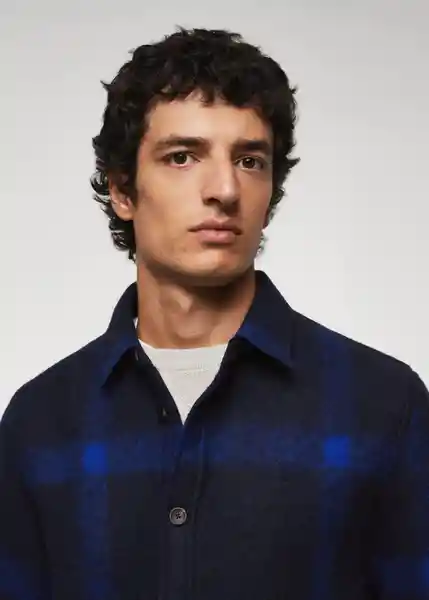 Camisa Crest Navy Talla XL Hombre Mango