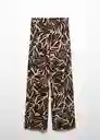 Pantalón Claudie Crudo Talla L Mujer Mango