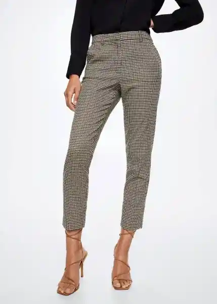 Pantalón Warm Marron Talla 46 Mujer Mango