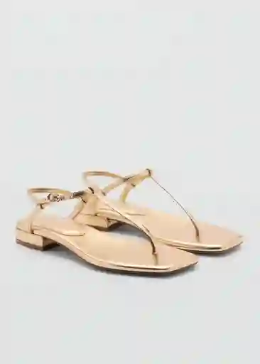 Sandalias Middle Oro Talla 40 Mujer Mango