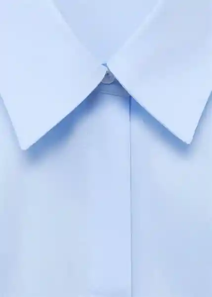 Camisa Sofia Celeste Talla M Mujer Mango