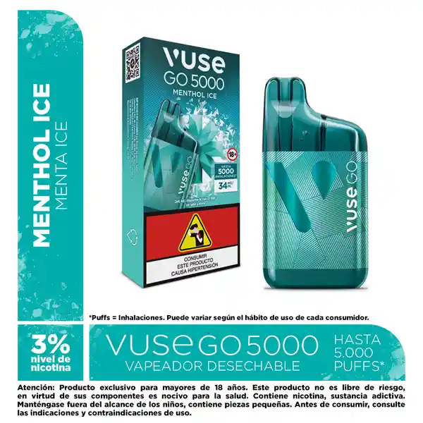 Vuse go Vapeador Menthol Ice 5000