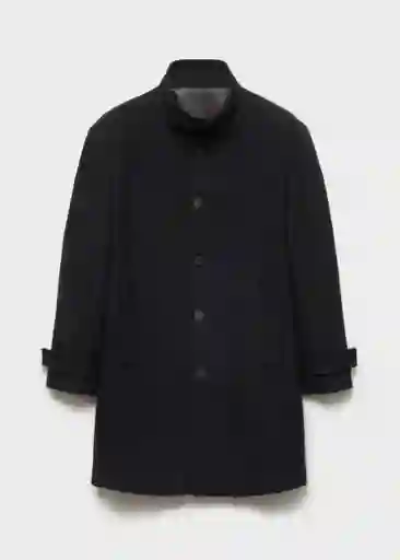 Abrigo Funnel Negro Talla M Hombre Mango