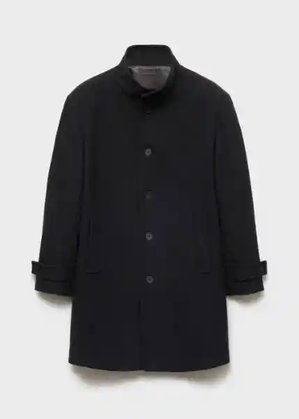 Abrigo Funnel Negro Talla M Hombre Mango