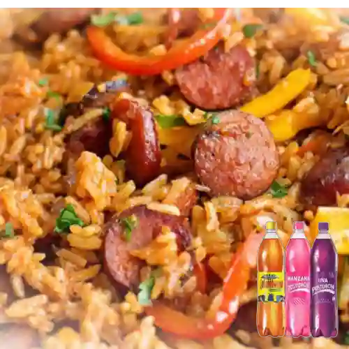 Combo Arroz Mixto Entero + Gaseosa 1 Litros