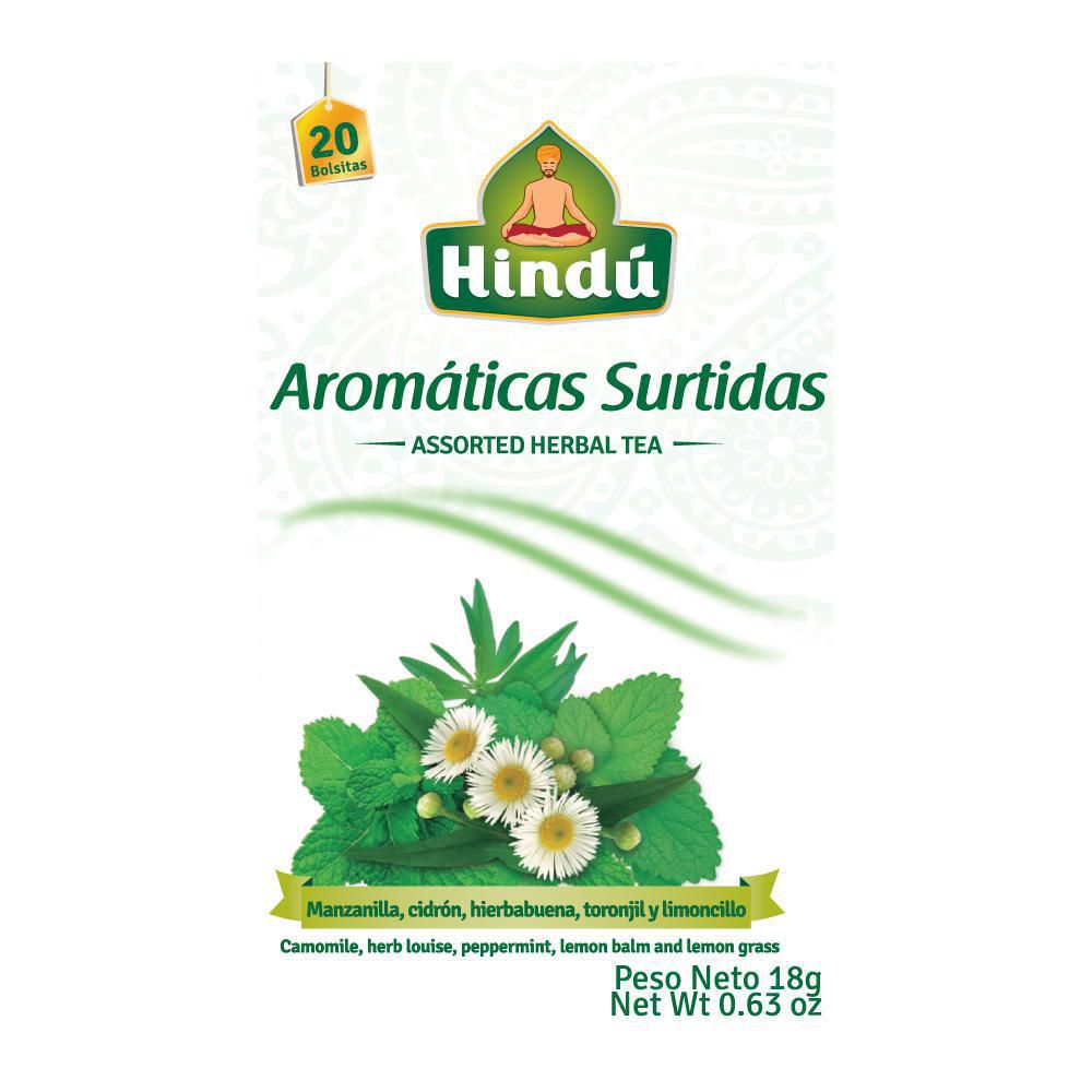 Hindu Aromáticas Surtidas en Té 18 g