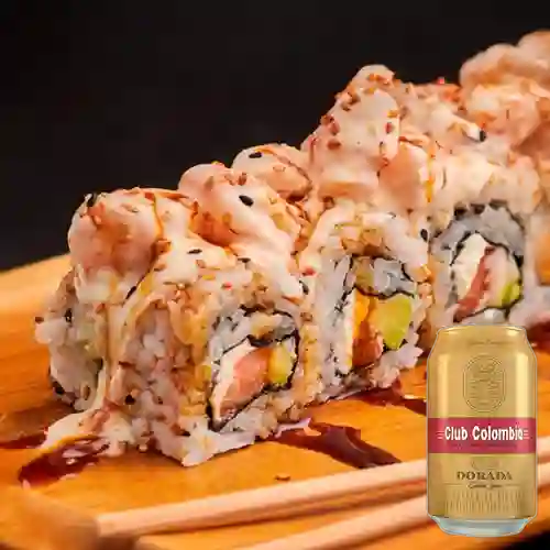 Combo Rol Kushi + Club col. Dorada Lta 330ml