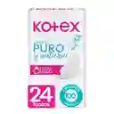 Toallas Higiénicas Kotex Puro y Natural 24 Und