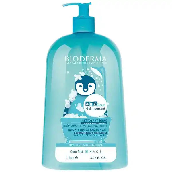 Bioderma Gel Limpiador Abcderm Espumoso Suave Para Bebés y Niños