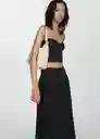 Falda Creta Negro Talla S Mujer Mango