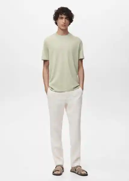 Camiseta Bellow Menta Talla S Hombre Mango