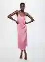 Vestido Lilac Fucsia Talla Xs Mujer Mango