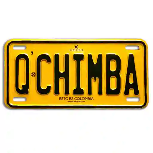 Placa Q Chimba Amarilla