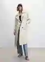 Gabardina Trench Morisca Piedra Talla 24 Mujer Mango