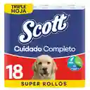 Scott Papel Higiénico Cuidado Completo Triple Hoja 30 Metros