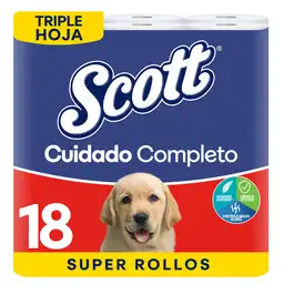 Scott Papel Higiénico Cuidado Completo Triple Hoja 30 Metros