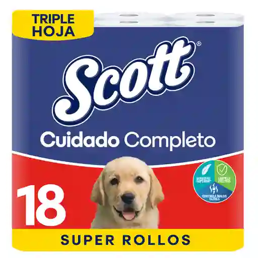 Scott Papel Higiénico Cuidado Completo Triple Hoja 30 Metros
