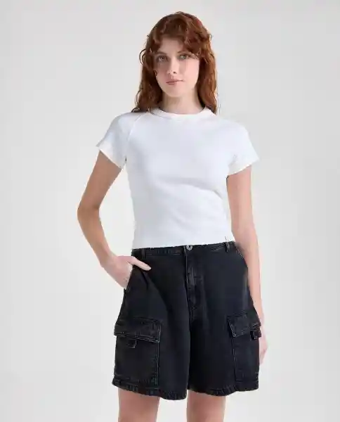 Camiseta Mujer Crudo Talla L 609G007_CRU110606 Americanino