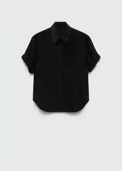 Camisa Washy Negro Talla M Mujer Mango