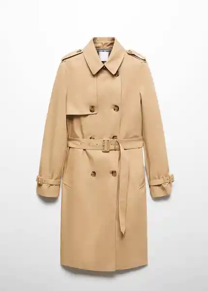 Abrigo Trench Polana Mujer Piedra Talla 18 Mango