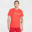 Nike Camiseta Df Tee Heritage Correr Hombre Rojo Talla S