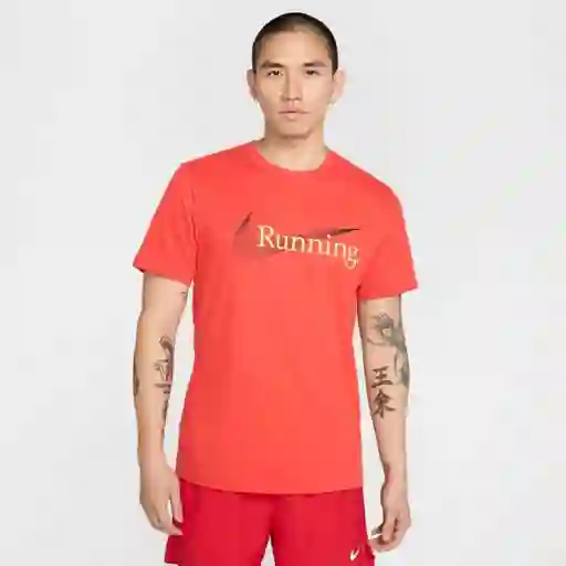 Nike Camiseta Df Tee Heritage Correr Hombre Rojo Talla S
