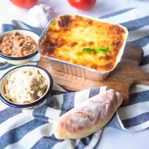 Lasagna Xl Bolognesa y Pollo