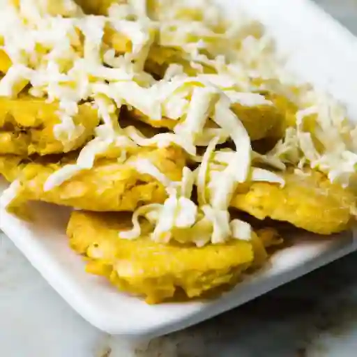 Patacón con queso