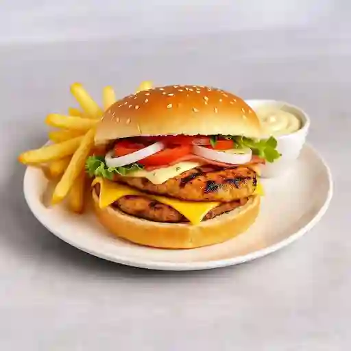 Hamburguesa sencilla de pollo